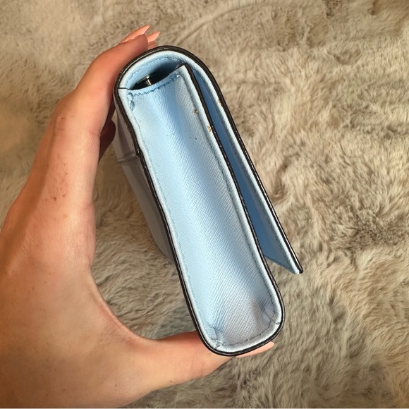 Kate Spade Baby Blue Bag Cosmetic Pouch Clutch Wallet Purse - Picture 5 of 8